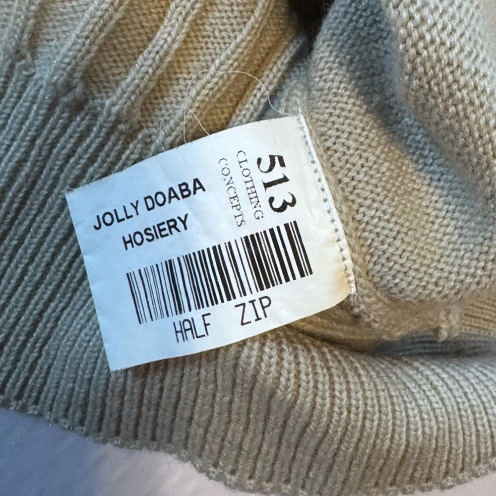 513 Clothing Concepts Retro Striped 1/4 Zip Sweater - Wool Blend - Size Large - Picture 9 of 11